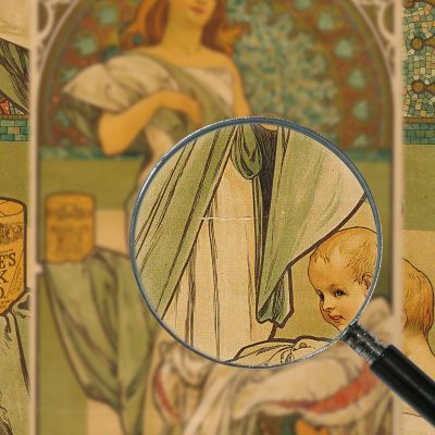 Il Cibo Della Nestlé Alphonse Mucha amu88 quadro stampa su tela