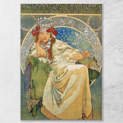 Princesa Jacinto 1911 Alphonse Mucha, amu96 cuadro en lienzo