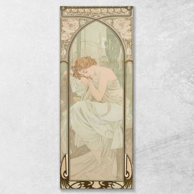 Riposo Notturno Alphonse Mucha amu98 quadro stampa su tela