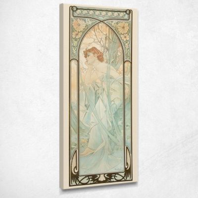 Reverie Du Soir Da Times Of Day Alphonse Mucha amu99 quadro stampa su tela