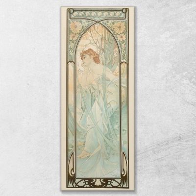 Reverie Du Soir Da Times Of Day Alphonse Mucha amu99 quadro stampa su tela