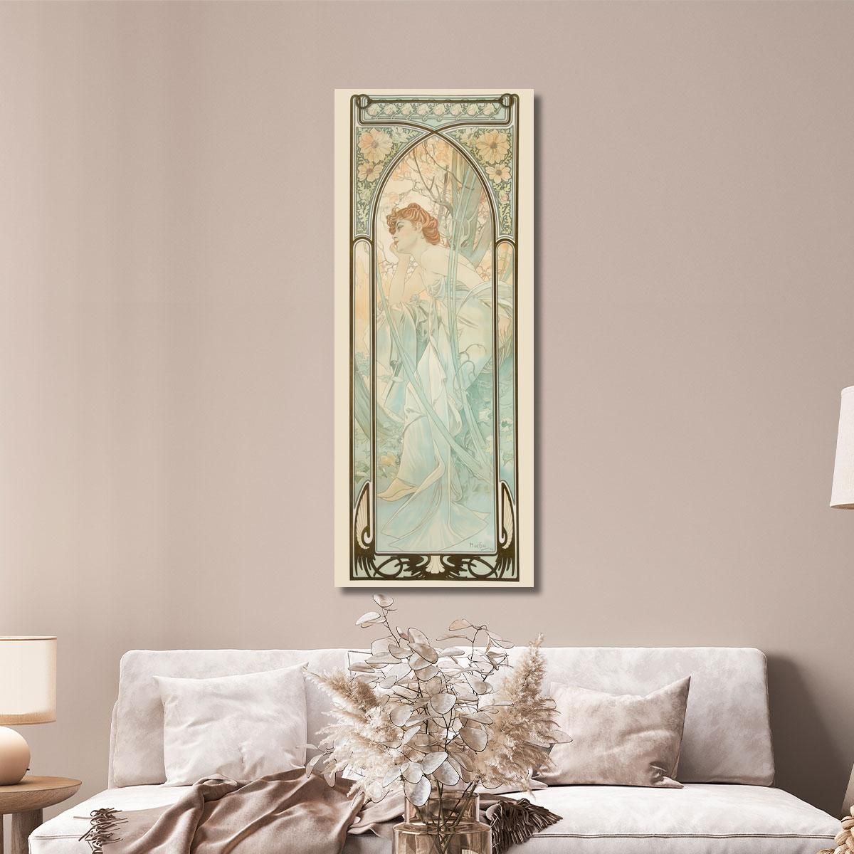 Reverie Du Soir Da Times Of Day Alphonse Mucha amu99 quadro stampa su tela