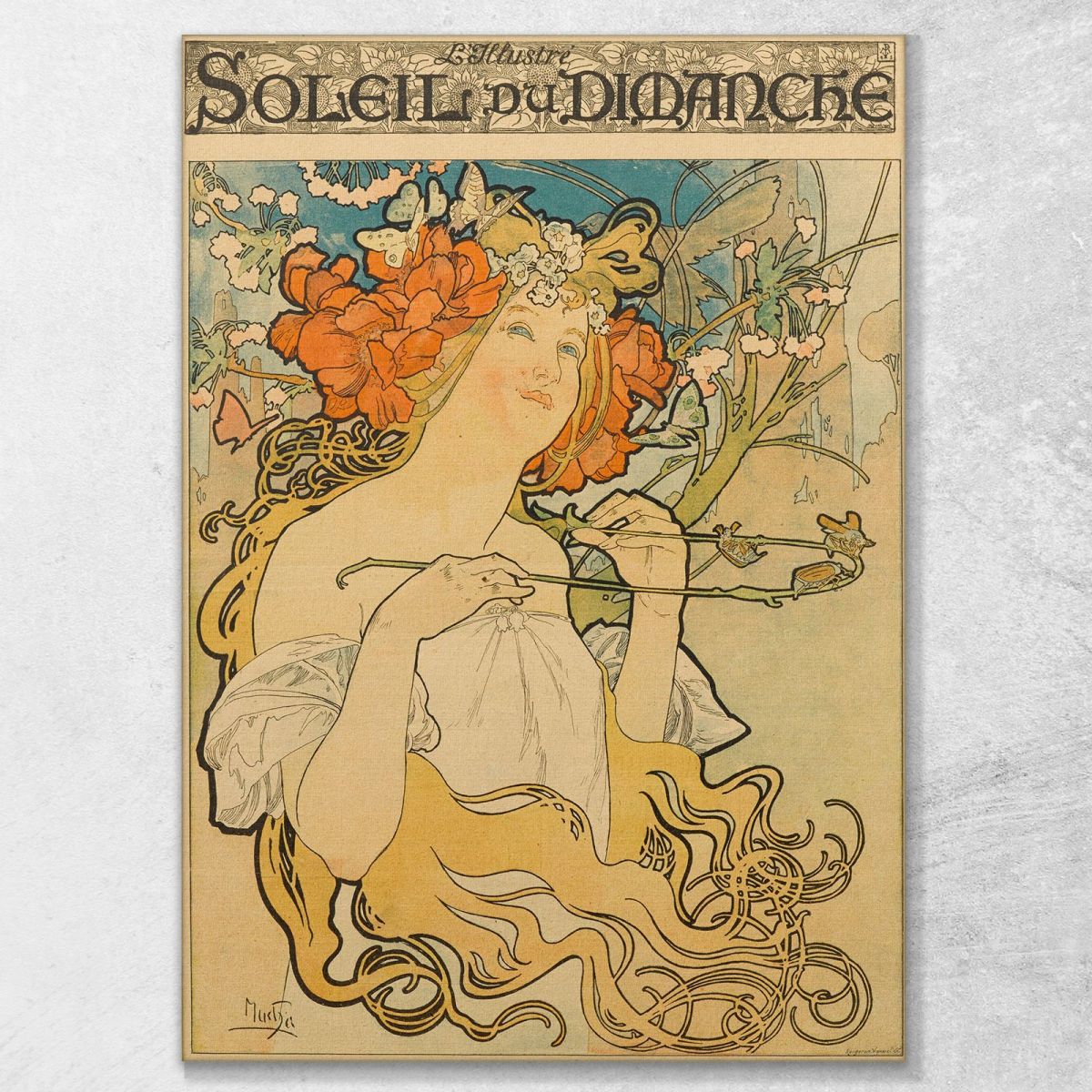 Domenica Domenica Alphonse Mucha amu109 quadro stampa su tela