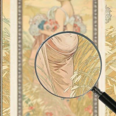 Estate Alphonse Mucha amu114 quadro stampa su tela