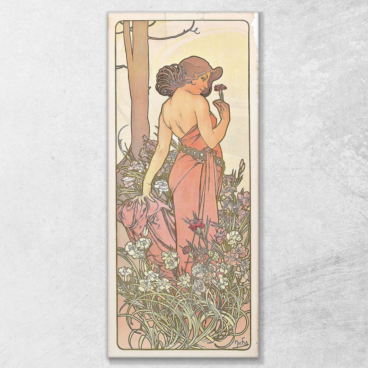 Il Garofano Alphonse Mucha amu117 quadro stampa su tela