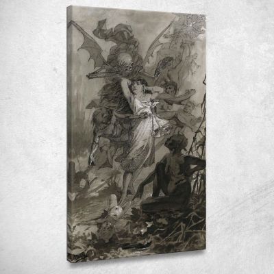 La Danza Della Morte Alphonse Mucha amu118 quadro stampa su tela
