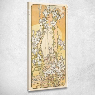 Il Giglio Alphonse Mucha amu120 quadro stampa su tela