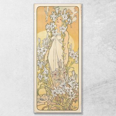 El Lirio Alphonse Mucha, amu120 cuadro en lienzo