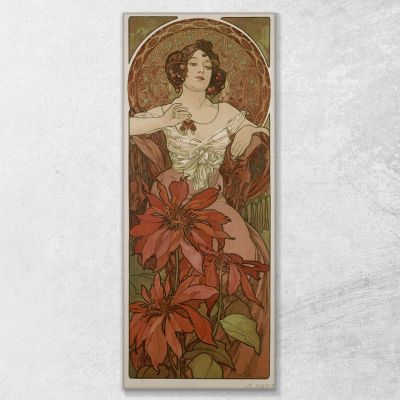 El Rubí Alphonse Mucha, amu121 cuadro en lienzo