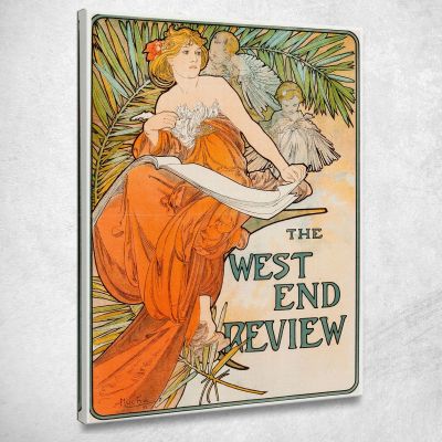 La Recensione Del West End Alphonse Mucha amu122 quadro stampa su tela