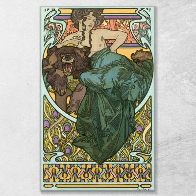 Senza Titolo 1902 Alphonse Mucha amu125 quadro stampa su tela