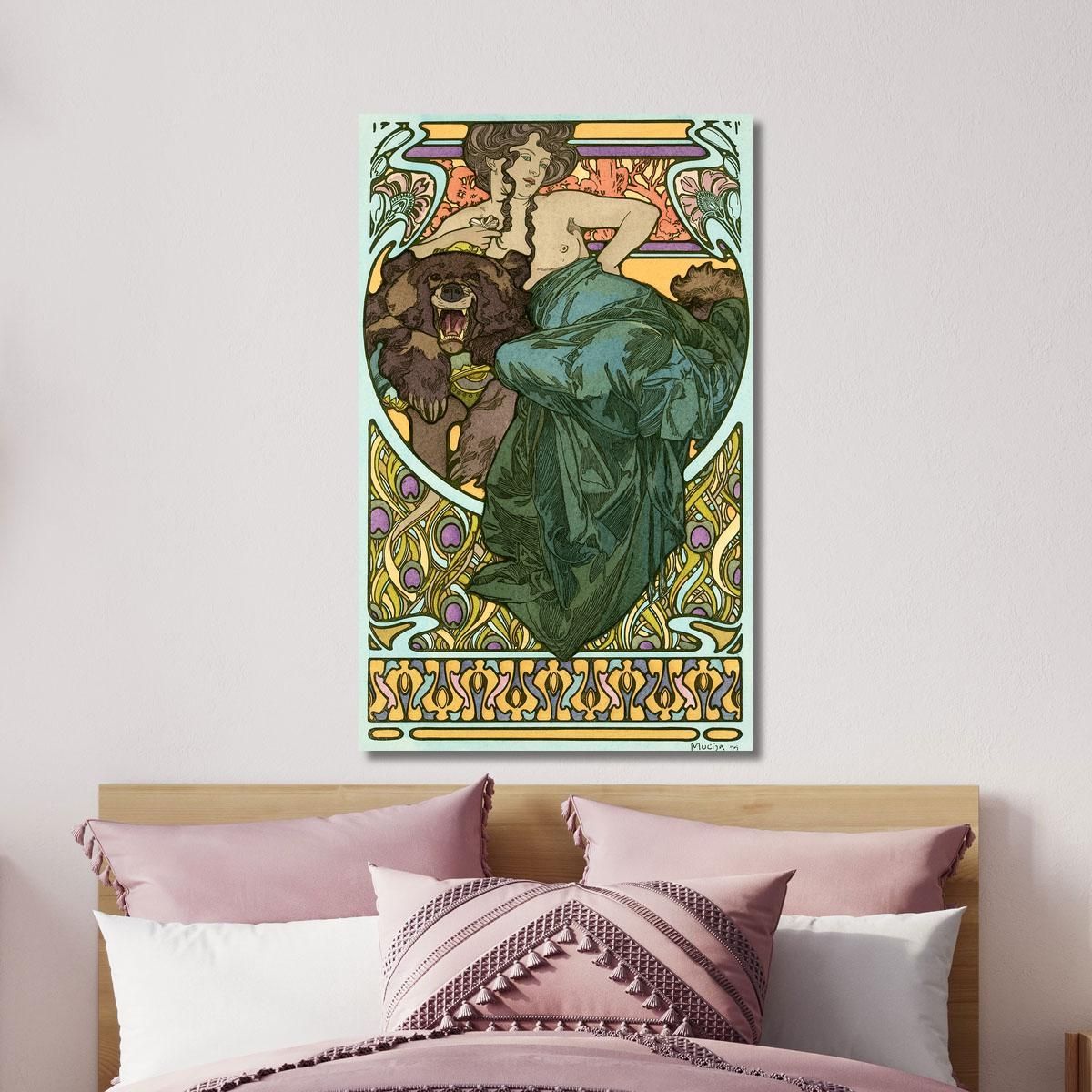 Senza Titolo 1902 Alphonse Mucha amu125 quadro stampa su tela