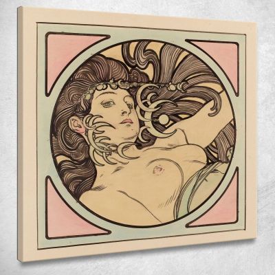 Vetrata Per La Facciata Della Boutique Fouquet 4 Alphonse Mucha amu130 quadro stampa su tela