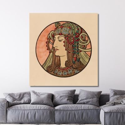 Vetrata Per La Facciata Della Boutique Fouquet 7 Alphonse Mucha amu133 quadro stampa su tela