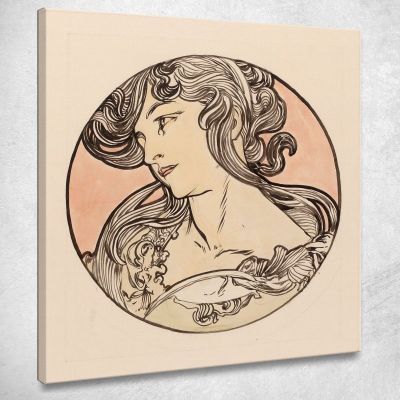 Vetrata Per La Facciata Della Boutique Fouquet 8 Alphonse Mucha amu134 quadro stampa su tela