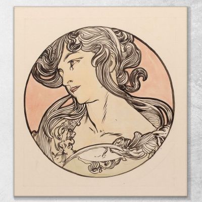 Vetrata Per La Facciata Della Boutique Fouquet 8 Alphonse Mucha amu134 quadro stampa su tela
