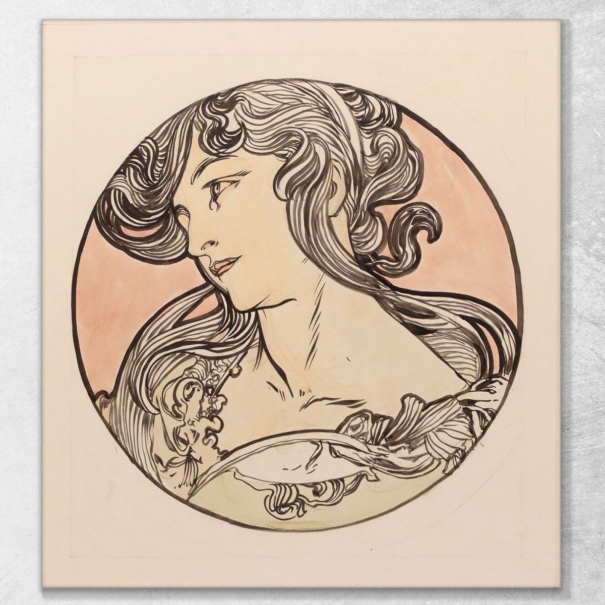 Vetrata Per La Facciata Della Boutique Fouquet 8 Alphonse Mucha amu134 quadro stampa su tela