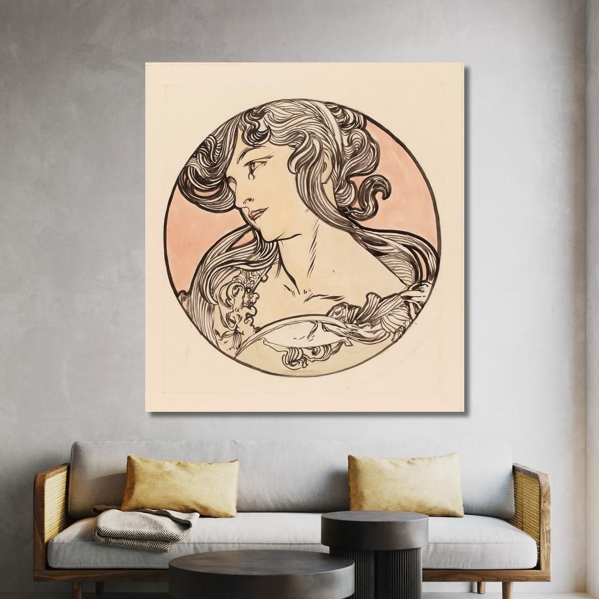 Vetrata Per La Facciata Della Boutique Fouquet 8 Alphonse Mucha amu134 quadro stampa su tela