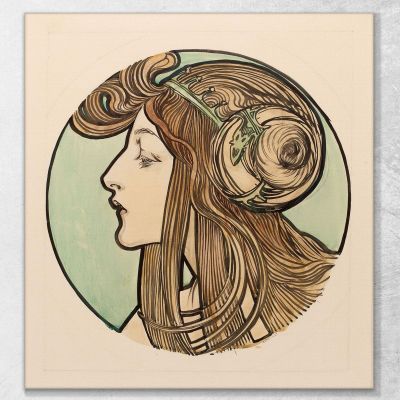 Vidriera Para La Fachada De La Boutique Fouquet Alphonse Mucha, amu136 cuadro en lienzo