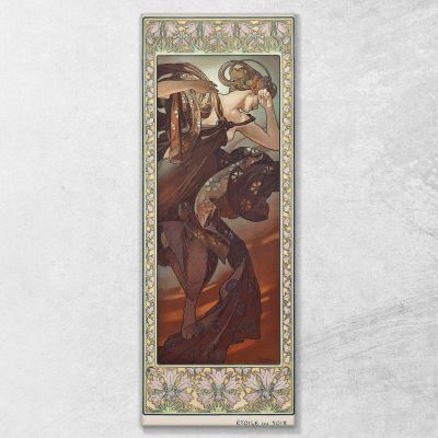 Evening Star Alphonse Mucha, amu141 canvas print
