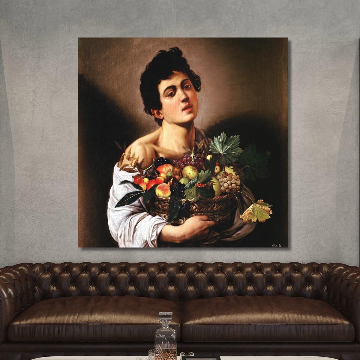 Ragazzo Con Cesto Di Frutta 1593 Caravaggio crv5 quadro stampa su tela