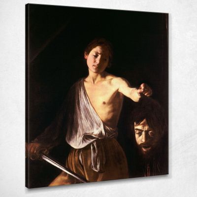 Davide Con La Testa Di Golia 1610 Caravaggio crv12 quadro stampa su tela