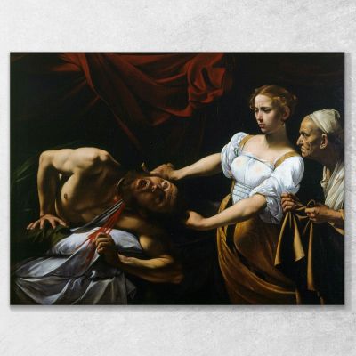 Giuditta Decapita Oloferne Caravaggio crv15 quadro stampa su tela