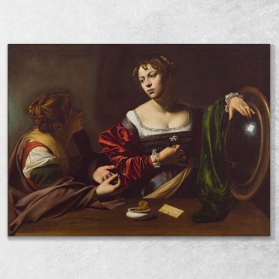 Martha And Mary Magdalene Caravaggio, crv18 canvas print