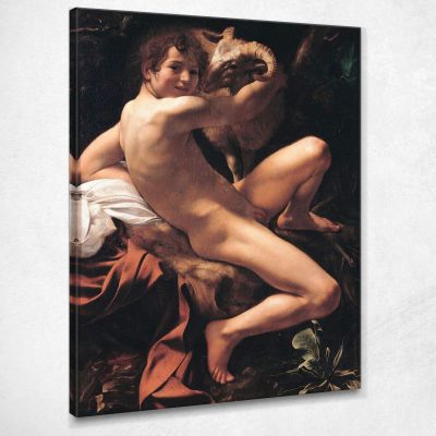 San Giovanni Battista 3 Caravaggio crv31 quadro stampa su tela