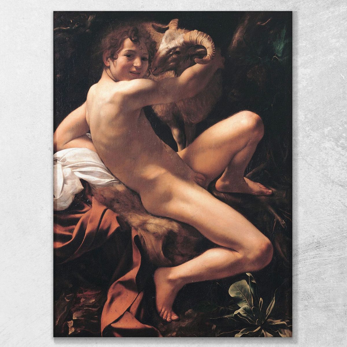 San Giovanni Battista 3 Caravaggio crv31 quadro stampa su tela