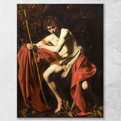 San Giovanni Battista Nel Deserto Caravaggio crv32 quadro stampa su tela