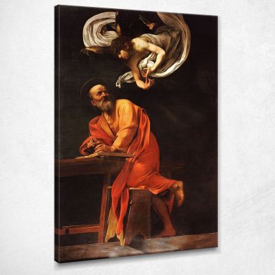 San Matteo E L'Angelo Caravaggio crv34 quadro stampa su tela