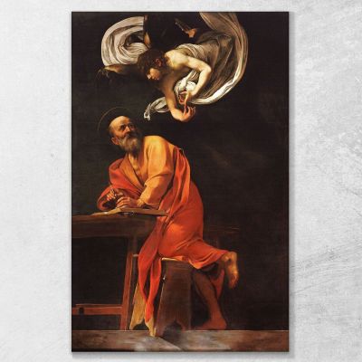 San Matteo E L'Angelo Caravaggio crv34 quadro stampa su tela