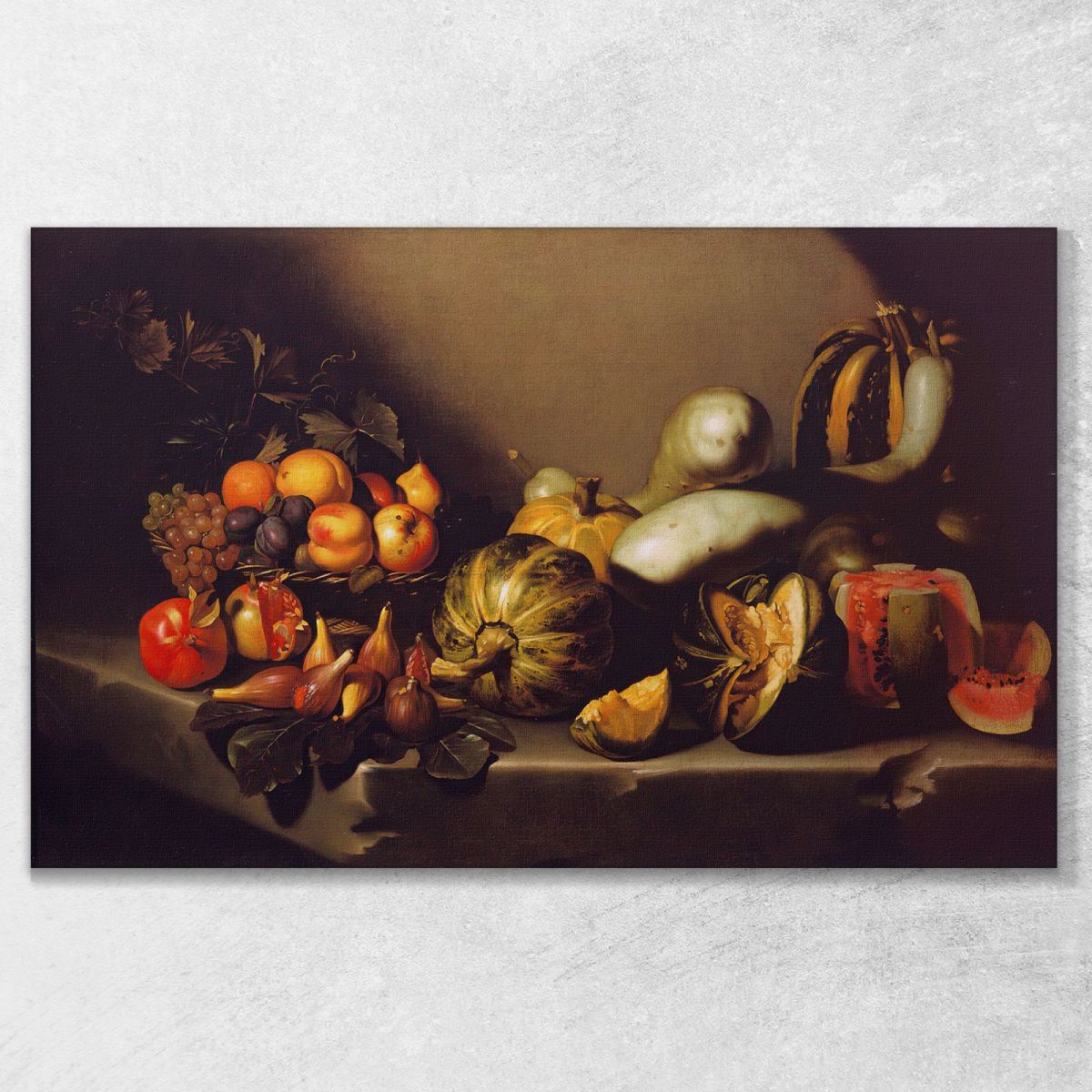 Natura Morta Con Frutta Caravaggio crv38 quadro stampa su tela