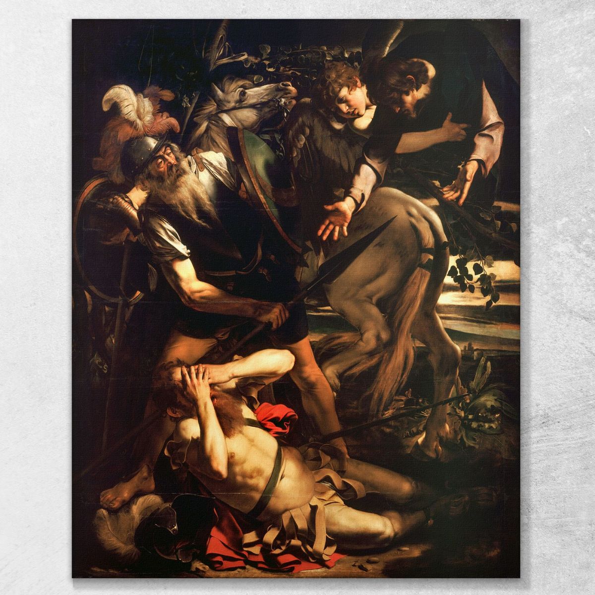 La Conversione Di San Paolo Caravaggio crv43 quadro stampa su tela