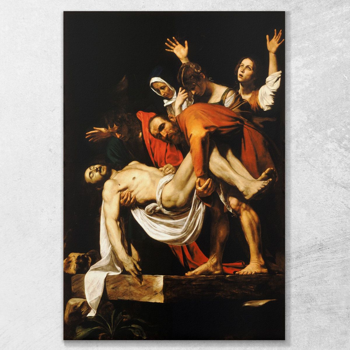 La Sepoltura Di Cristo  Caravaggio crv46 quadro stampa su tela