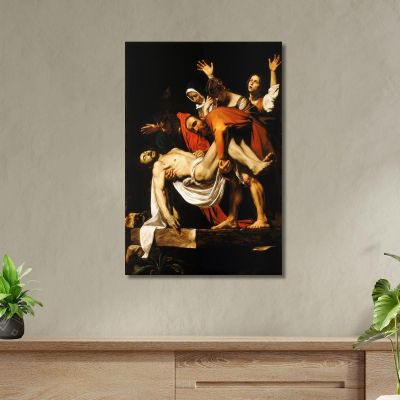 La Sepoltura Di Cristo  Caravaggio crv46 quadro stampa su tela