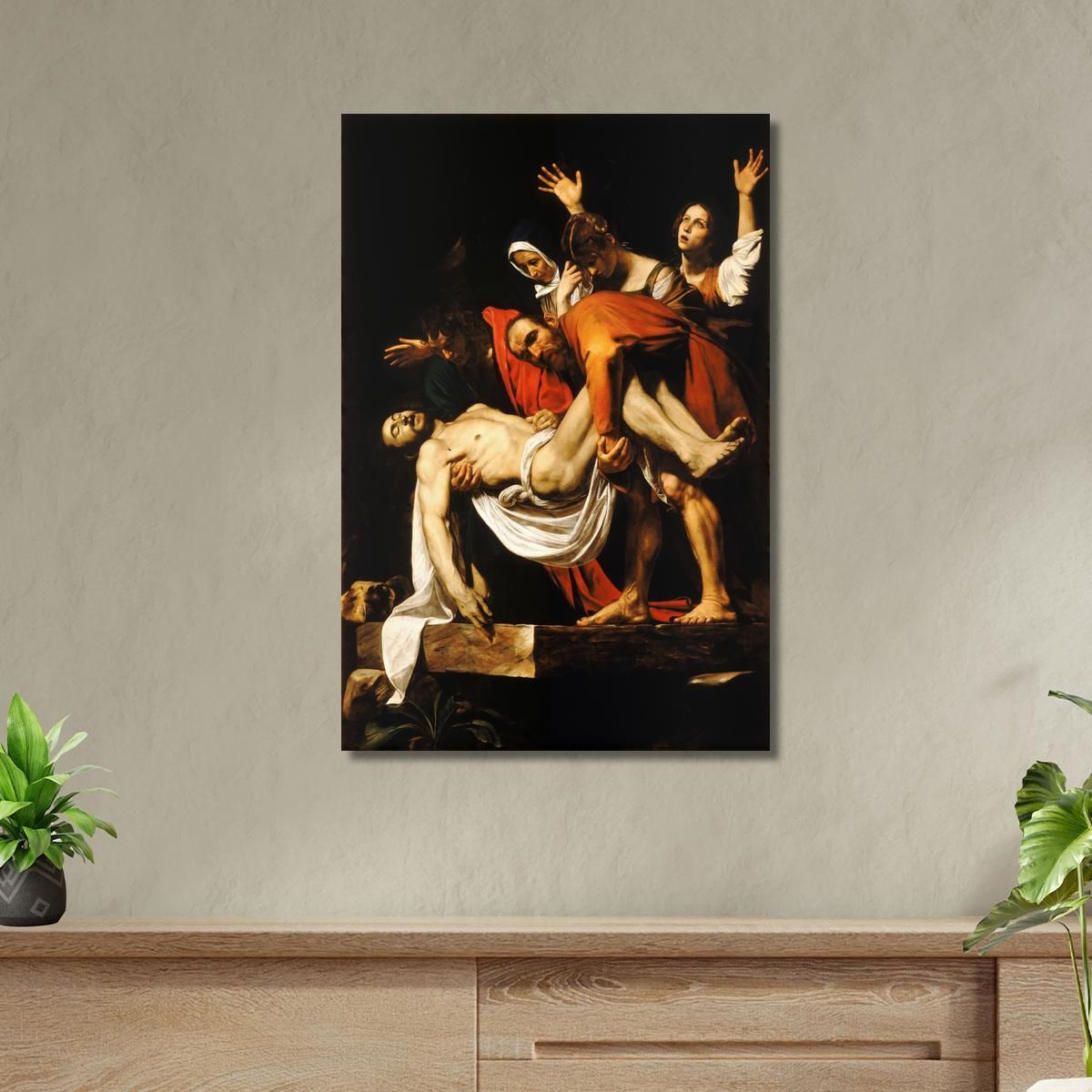 La Sepoltura Di Cristo  Caravaggio crv46 quadro stampa su tela