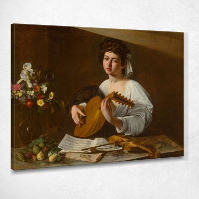 Il Suonatore Di Liuto Caravaggio crv48 quadro stampa su tela