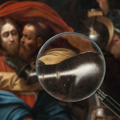 La Presa Di Cristo Caravaggio crv51 quadro stampa su tela