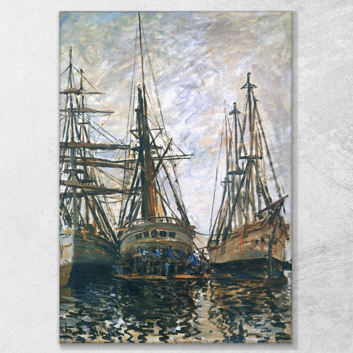 Barche Su Rapair 1873 Claude Monet mnt4 quadro stampa su tela