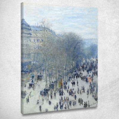 Boulevard Des Capucines 1883 Claude Monet mnt6 quadro stampa su tela