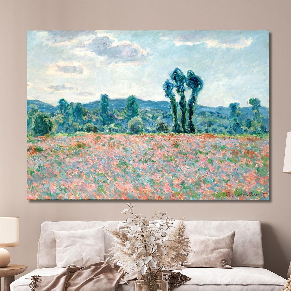 Campo Di Papaveri A Giverny 1890 Claude Monet mnt10 quadro stampa su tela