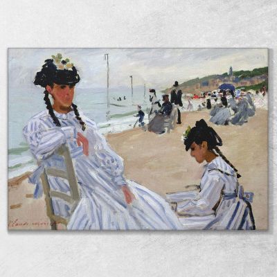 La Spiaggia Di Trouville 1870 Claude Monet mnt12 quadro stampa su tela