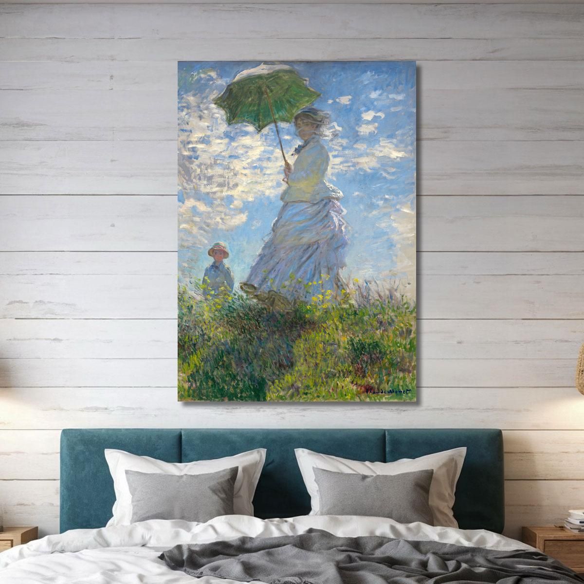 Donna Con Parasole - Madame Claude Monet mnt14 quadro stampa su tela