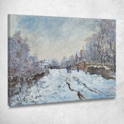 Scena Della Neve Ad Argenteuil Claude Monet mnt20 quadro stampa su tela