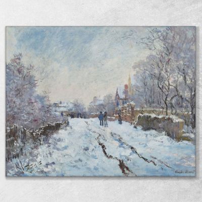 Scena Della Neve Ad Argenteuil Claude Monet mnt20 quadro stampa su tela