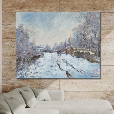 Scena Della Neve Ad Argenteuil Claude Monet mnt20 quadro stampa su tela