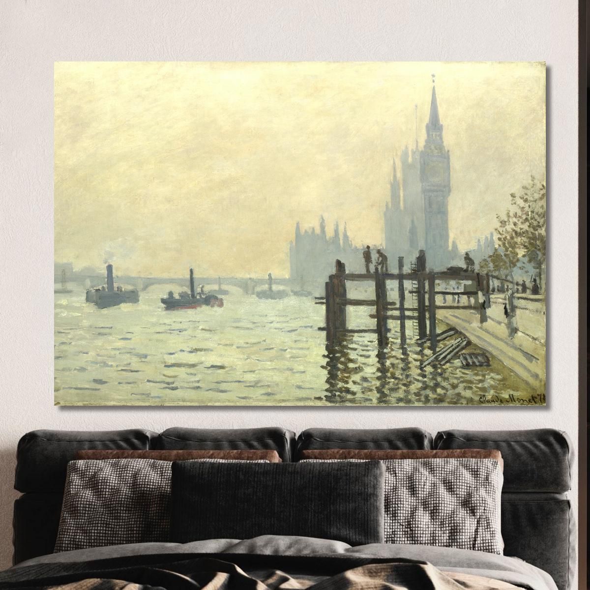 Il Tamigi Sotto Westminster Claude Monet mnt22 quadro stampa su tela