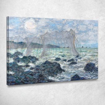 Reti Da Pesca A Pourville 1882 Claude Monet mnt25 quadro stampa su tela